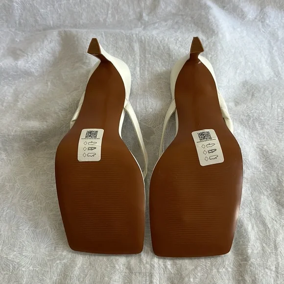 NWOT ASOS Design Cream High Heel Slides - Picture 5 of 6